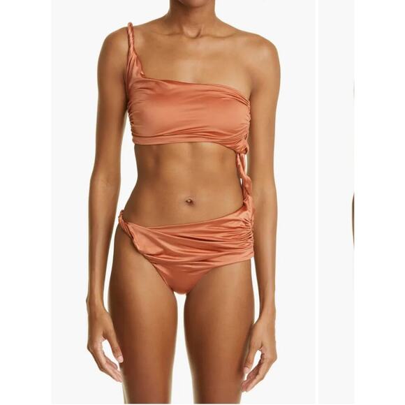 Isa Boulder One-Piece Swimsuit One Shoulder In Spice Size S NWT - Picture 4 of 11